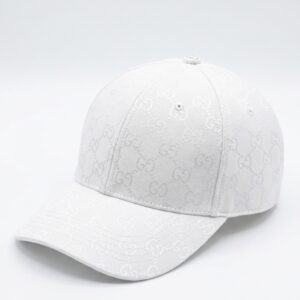 Шапка с козирка G-G Бяло